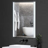 White Bathroom Mirror Wall Mounted Hanging 3 Colors LED Lights Dimmable IP44