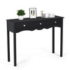 Console Table Modern Accent Sofa Side Table w/3 Drawers Narrow Dressing Desk