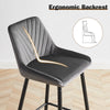 2X Modern Bar Stools Velvet Breakfast Stool Kitchen Pub Chair Metal Leg