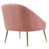Upholstered Armchair Scalloped Sofa Lounge Fireside Oyster Tub Chair Velvet Pink