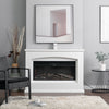 Adjust Backlight Electric Fireplace White Surround Remote control Free Standing