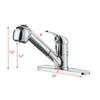 Modern Kitchen Sink Mixer Taps Swivel Spout Tap Chrome Faucet UK