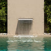 20/30/60cm Stainless Steel Spillway Waterfall Water Blade Koi Pond Weir Cascade