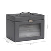 4 Layers Large Jewellery Box Storage Organizer Case Cabinet w/Portable Box Grey