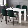 White High Gloss Dining Table with 4 6 Chairs Set Kitchen Furniture MDF Grey