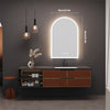 Arch LED Bathroom Mirror Dimmable Light Wall Mirror Time Temperature Display