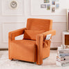 Modern Accent Sofa Chair with Ottoman Upholstered leisure Armchair Living Room
