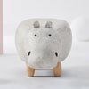 Hippo Faux Leather Animal Stools Footstools Ottomans Kids Gift Toy Brown / grey