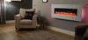 Holbeck Wall Mounted Electric Fire, White Flat Glass with Remote Control