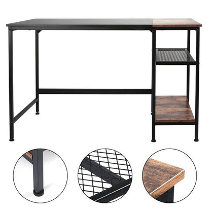Computer Writing Desk PC Table Study Gaming w/2 Shelves Home Office Accessories