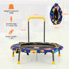 2 in 1 Kids Trampoline with Handle Height Adjustable Children Tree Swings Nest