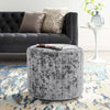 Crushed Velvet Round Footstool Dressing Table Stool Pouffe Seat Chair Side Pouf