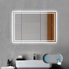 Bluetooth Bathroom Mirror with LED Light 3 Colors Touch Sensor Demister Pad