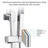 Thermostatic Bath Shower Mixer Set Square Twin Head Expose Valve Rainfall Chrome