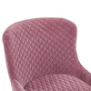 2* Pink Velvet Dining Chairs Diamond Seat Padded Kitchen Dining room Chairs