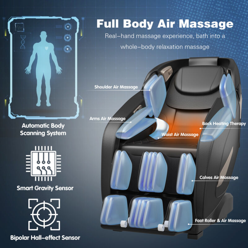 New electric full body deals shiatsu massage chair