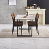 Grey Dining Table and Chairs 4/6 Set Retro Dining Room Chair Kitchen Home Office