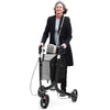 Three Wheel Rollator Walker Aluminium Foldable Mobility Aid Walker Rollator