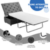 2-in-1 Convertible Sofa Bed Folding Ottoman Sleeper Space Saving Couch Lounger