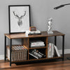 Industrial TV Entertainment Stand TV Cabinet Living Room Side Table with Shelves