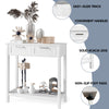 Modern Console Table 2 Drawer w/Shelf Dressing Table Hallway Hall Desk Furniture