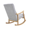 Solid Wood Frame Rocking Chairs Shell Back Rocker Sofa Cashmere Cushion Armchair