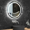 60cm Round Illuminated Bathroom Mirror Makeup Shaving Hairdressing Vanity Mirror