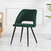 2/4PCS Dining Chairs Velvet Set Padded Seat Metal Leg Kitchen Chair Home Office