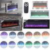 LED Electric Insert/Wall Mounted Fireplace 36" 40" 50" 60" Fire Heater w/ Remote