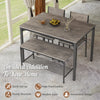 4PCS Dining Table & Chair Set Kitchen Furniture W/ Storage Bench Space-Saving