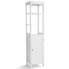 3-Tier Shelf Bathroom High Cabinet Freestanding Floor Storage Cabinet Organizer