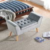Storage Bench Footstool Ottoman Pouffe Stool Velvet Chair Upholstery Bedroom BN