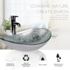 Bathroom Countertop Basin Sink Wash Bowl Art Tempered Glass Tap Pop-up Waste Set