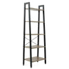 5 Tier Ladder Shelf Bookcase Storage Rack Metal Frame Display Plant Stand Home