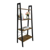 4-Tier Storage Shelves Ladder Bookshelf Industrial Bookcase Unit Living Room
