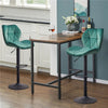 Modern 2 Velvet Bar Stools Diamond Seat Kitchen Salon Chairs Pub Gas Lift Swivel