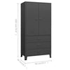 Industrial Wardrobe Anthracite 90x50x180 Metal F5Z4