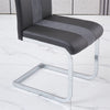 Grey Dining Table And 4 Chairs Dining Room Wood kitchen table and Leather chairs