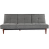 Multifunctional Adjust 3 Seater Sofa Bed Velvet Sofabed Click Clack Wooden Legs