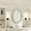 Elegant Artistic Decorative Wall Mirror Curve Silver Jewelled Diamante Mirror