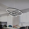 Dimmable LED Ceiling Light 3 Rings Adjustable Pendant Down Lamp Home Chandelier