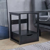 Small Industrial Storage Nightstand Bedside Table Side Cabinet Drawer Shelf Rack