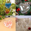 100 Plastic Christmas Empty Balls Bauble Fillable Hanging Xmas Tree Wedding Deco