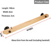 Wall Mounted Handrail Kit 2X100cm Length Pine Wood Stair Rail Bannister+Bracket