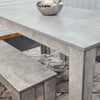 Grey Dining Table And 4 Chairs Dining Room Wood kitchen table and Leather chairs
