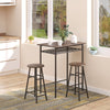 3-Piece Dining Set with 2 Matching Chairs and 1 Table for Home Bar