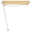 Freestanding Manual Retractable Awning 350x250 Yellow/White S1G9