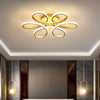 Modern Lamp Ring LED Ceiling Light Floral Petal Chandelier Light Home 58/74CM UK