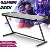 Large RGB LED Light Gaming Desk Home Games Study Computer Table with USB Plug UK