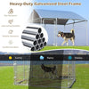 Outdoor Dog Playpen Heavy Duty Dog Kennel Galvanized Metal Dog Fence Pet House